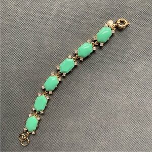 J. Crew Mint Green Cabochon Crystal Statement Bracelet